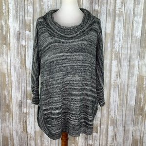 Anthro Field Flower Space Dye Cowl Tunic Sweater L